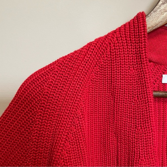 Brax Vibrant Red Cable Knit Women's Cardigan Size 40 or Large - Picture 3 of 14